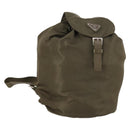 PRADA Backpack Nylon Khaki Silver Auth bs29051-1