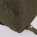 PRADA Backpack Nylon Khaki Silver Auth bs29051-14