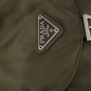 PRADA Backpack Nylon Khaki Silver Auth bs29051-18