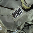 PRADA Backpack Nylon Khaki Silver Auth bs29051-20