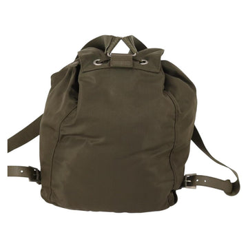 PRADA Backpack Nylon Khaki Silver Auth bs29051 - 0