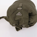 PRADA Backpack Nylon Khaki Silver Auth bs29051-6