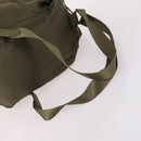 PRADA Backpack Nylon Khaki Silver Auth bs29051-7