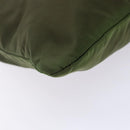 PRADA Tote Bag Nylon Khaki Silver Auth bs29054-15