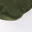 PRADA Tote Bag Nylon Khaki Silver Auth bs29054-16