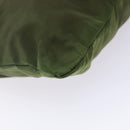 PRADA Tote Bag Nylon Khaki Silver Auth bs29054-17