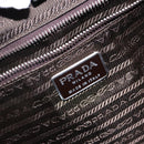 PRADA Tote Bag Nylon Khaki Silver Auth bs29054-20