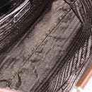 PRADA Tote Bag Nylon Khaki Silver Auth bs29054-9
