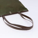 PRADA Tote Bag Nylon Khaki Silver Auth bs29054-7