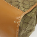 GUCCI GG Canvas Tote Bag Beige Gold Auth bs29058-17