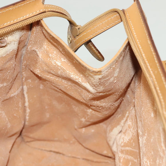 GUCCI GG Canvas Tote Bag Beige Gold Auth bs29058