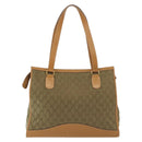GUCCI GG Canvas Tote Bag Beige Gold Auth bs29058-2