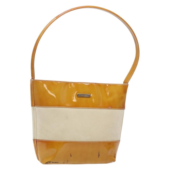 GUCCI Shoulder Bag Enamel Orange Silver 000 1013 0555 Auth bs29061