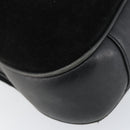 GUCCI Bamboo Tote Bag Suede Leather 2way Black Gold 001 2404 15770 Auth bs29062-13