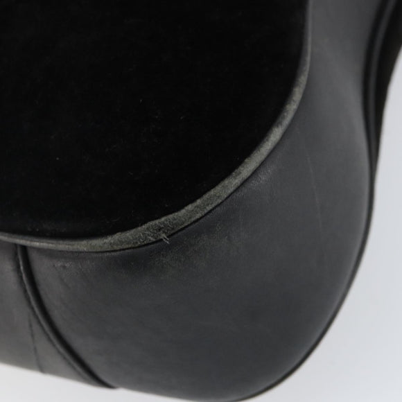 GUCCI Bamboo Tote Bag Suede Leather 2way Black Gold 001 2404 15770 Auth bs29062