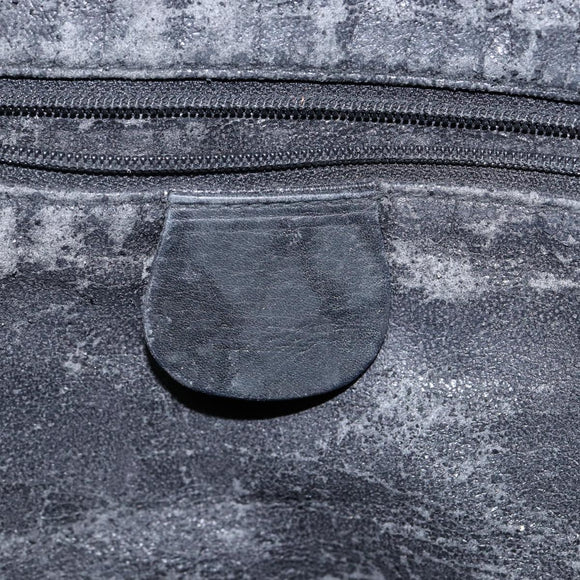 GUCCI Bamboo Tote Bag Suede Leather 2way Black Gold 001 2404 15770 Auth bs29062