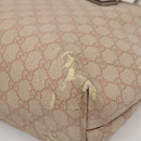 GUCCI GG Supreme Tote Bag PVC Beige Gold 211137 Auth bs29064-13