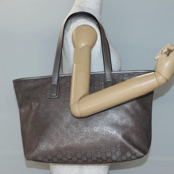 GUCCI GG Implementation Tote Bag PVC Pink Silver 211137 Auth bs29066