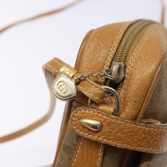 GUCCI Micro GG Supreme Shoulder Bag PVC Beige Gold 007 904 0423 Auth bs29068