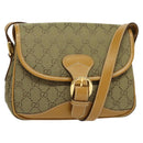 GUCCI GG Canvas Shoulder Bag Beige Gold Auth bs29069-1