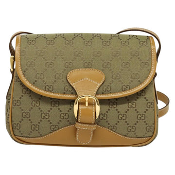 GUCCI GG Canvas Shoulder Bag Beige Gold Auth bs29069 - 0