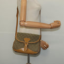 GUCCI GG Canvas Shoulder Bag Beige Gold Auth bs29069-22