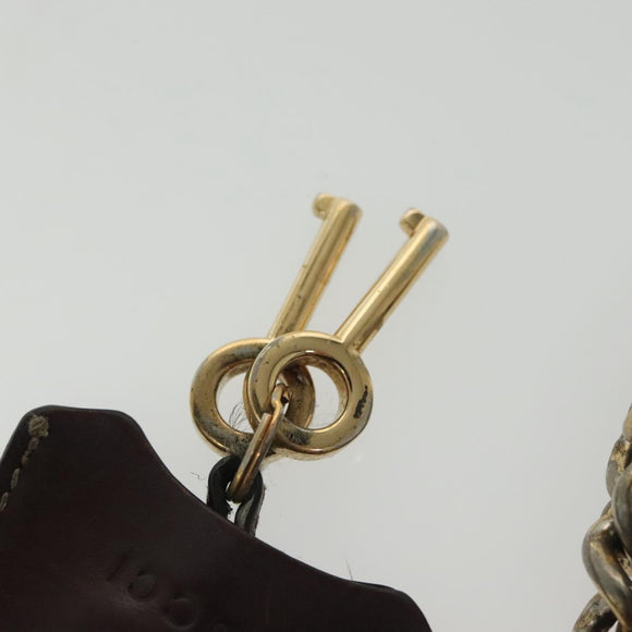 GUCCI GG Supreme Chain Shoulder Bag PVC Beige Gold 409487 Auth bs29070