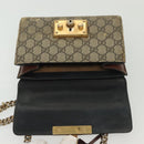 GUCCI GG Supreme Chain Shoulder Bag PVC Beige Gold 409487 Auth bs29070-17