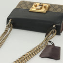 GUCCI GG Supreme Chain Shoulder Bag PVC Beige Gold 409487 Auth bs29070-6
