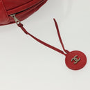 CHANEL Matelasse Chain Shoulder Bag Lamb Skin Red Gold CC Auth bs29076-18