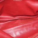 CHANEL Matelasse Chain Shoulder Bag Lamb Skin Red Gold CC Auth bs29076-10