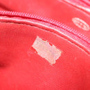 CHANEL Matelasse Chain Shoulder Bag Lamb Skin Red Gold CC Auth bs29076-11