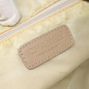 CHANEL New Travel Line Hand Bag Nylon Beige Silver CC Auth bs29078-10