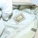 CHANEL New Travel Line Hand Bag Nylon Beige Silver CC Auth bs29078-12