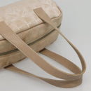 CHANEL New Travel Line Hand Bag Nylon Beige Silver CC Auth bs29078-7