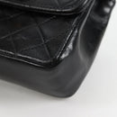 CHANEL Matelasse Chain Shoulder Bag Lamb Skin Black Gold CC Auth bs29080-15