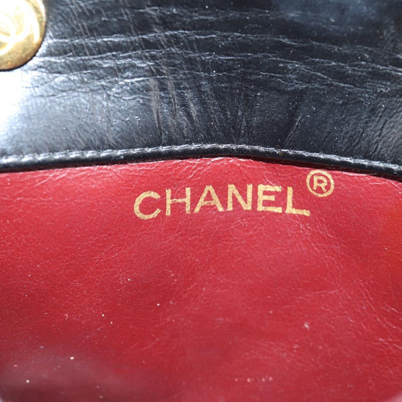 CHANEL Matelassé Chain Shoulder Bag Lammleder Schwarz Gold CC Auth bs29080