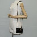 CHANEL Matelasse Chain Shoulder Bag Lamb Skin Black Gold CC Auth bs29080-23