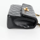 CHANEL Matelasse Chain Shoulder Bag Lamb Skin Black Gold CC Auth bs29080-4