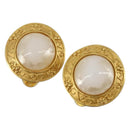 CHANEL Earring metal Gold CC Auth bs29081-1