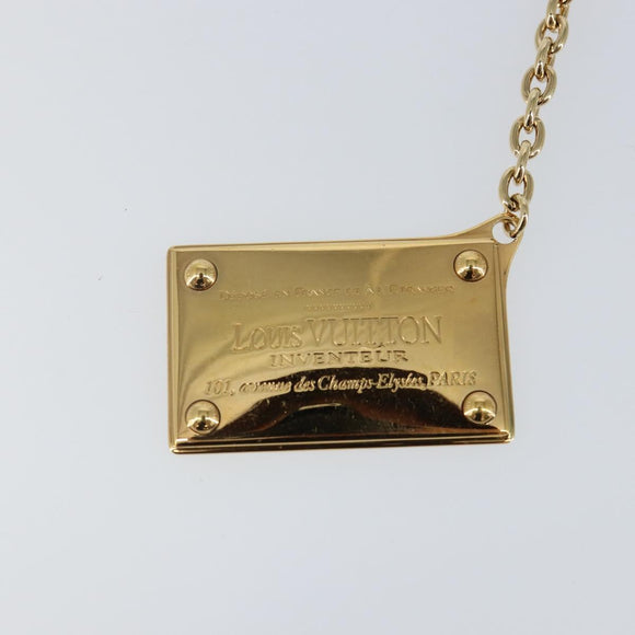 LOUIS VUITTON Porte Cre Aventur Charm metal Gold M95280 LV Auth bs29083