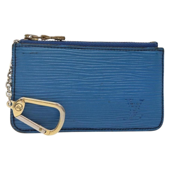 LOUIS VUITTON Epi Pochette Cles Coin Purse Blue M6380G LV Auth bs29085