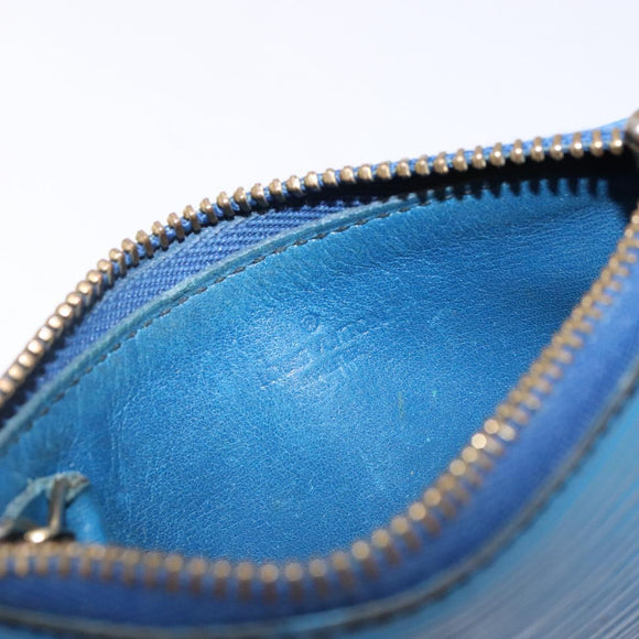 LOUIS VUITTON Epi Pochette Cles Coin Purse Blue M6380G LV Auth bs29085