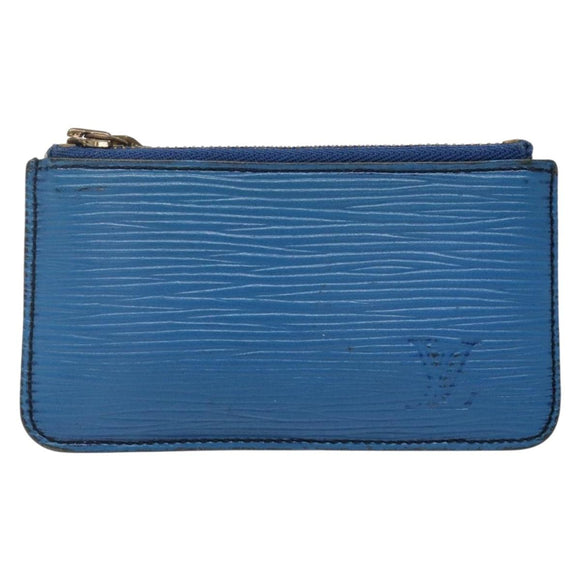 LOUIS VUITTON Epi Pochette Cles Coin Purse Blue M6380G LV Auth bs29085