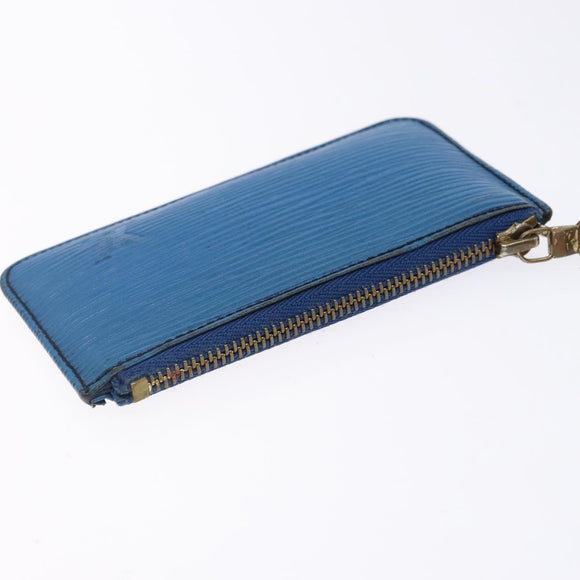 LOUIS VUITTON Epi Pochette Cles Coin Purse Blue M6380G LV Auth bs29085