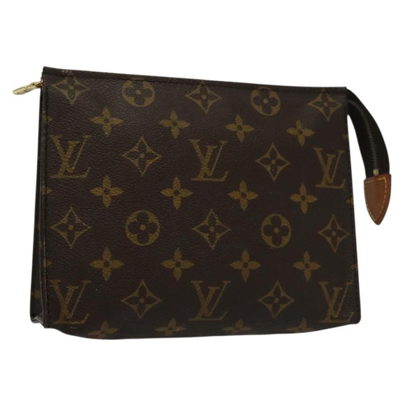 LOUIS VUITTON Monogram Poche Toilette 19 Pouch M47544 LV Auth bs29087
