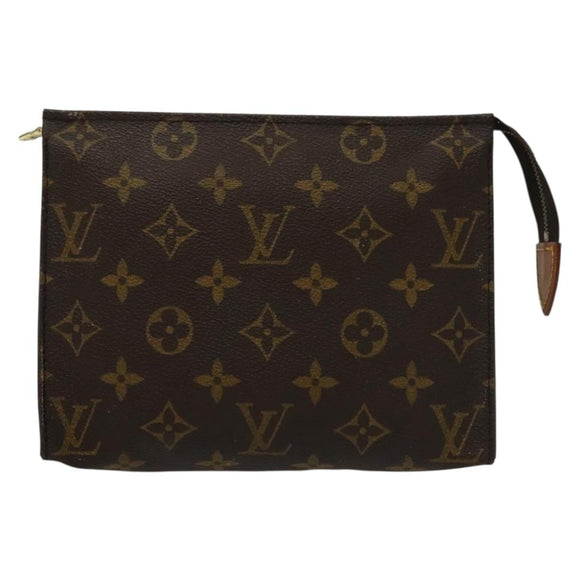 LOUIS VUITTON Monogram Poche Toilette 19 Pouch M47544 LV Auth bs29087