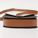 CELINE Macadam Canvas Shoulder Bag PVC Leather Brown Gold Auth bs29090-10