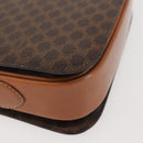CELINE Macadam Canvas Shoulder Bag PVC Leather Brown Gold Auth bs29090-13