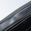 CELINE Trapeze Small Hand Bag Leather 2way Blue Gold Auth bs29092-22